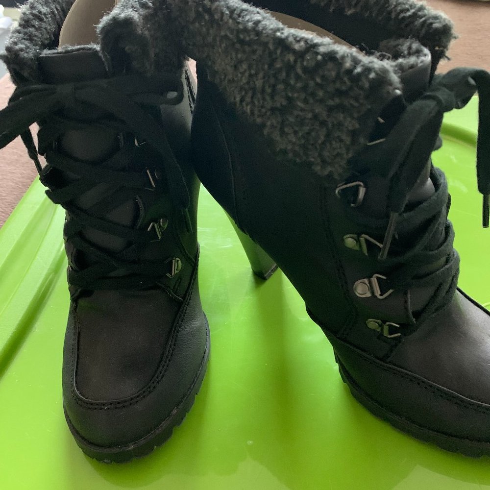 Black Lace Up Booties
